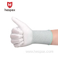 Hespax Wholesale Hand Protective Gloves 13G Polyester PU